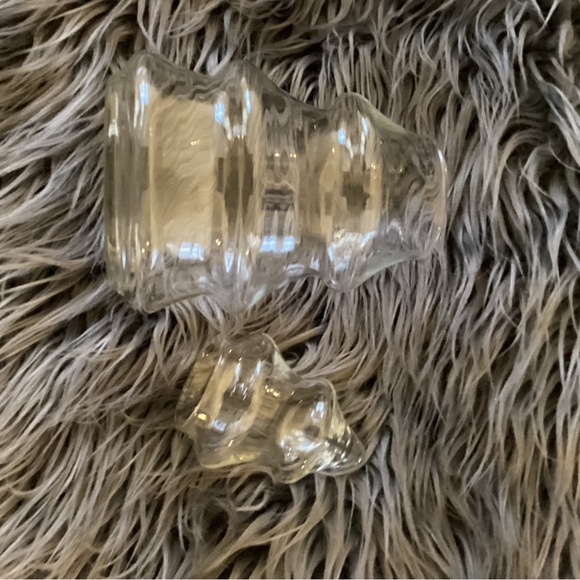 🎄 Vintage 2pc. Glass Cookie/Candy Christmas Tree Holder - Picture 3 of 3